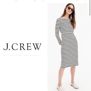 J. Crew Black and White Striped Shirt